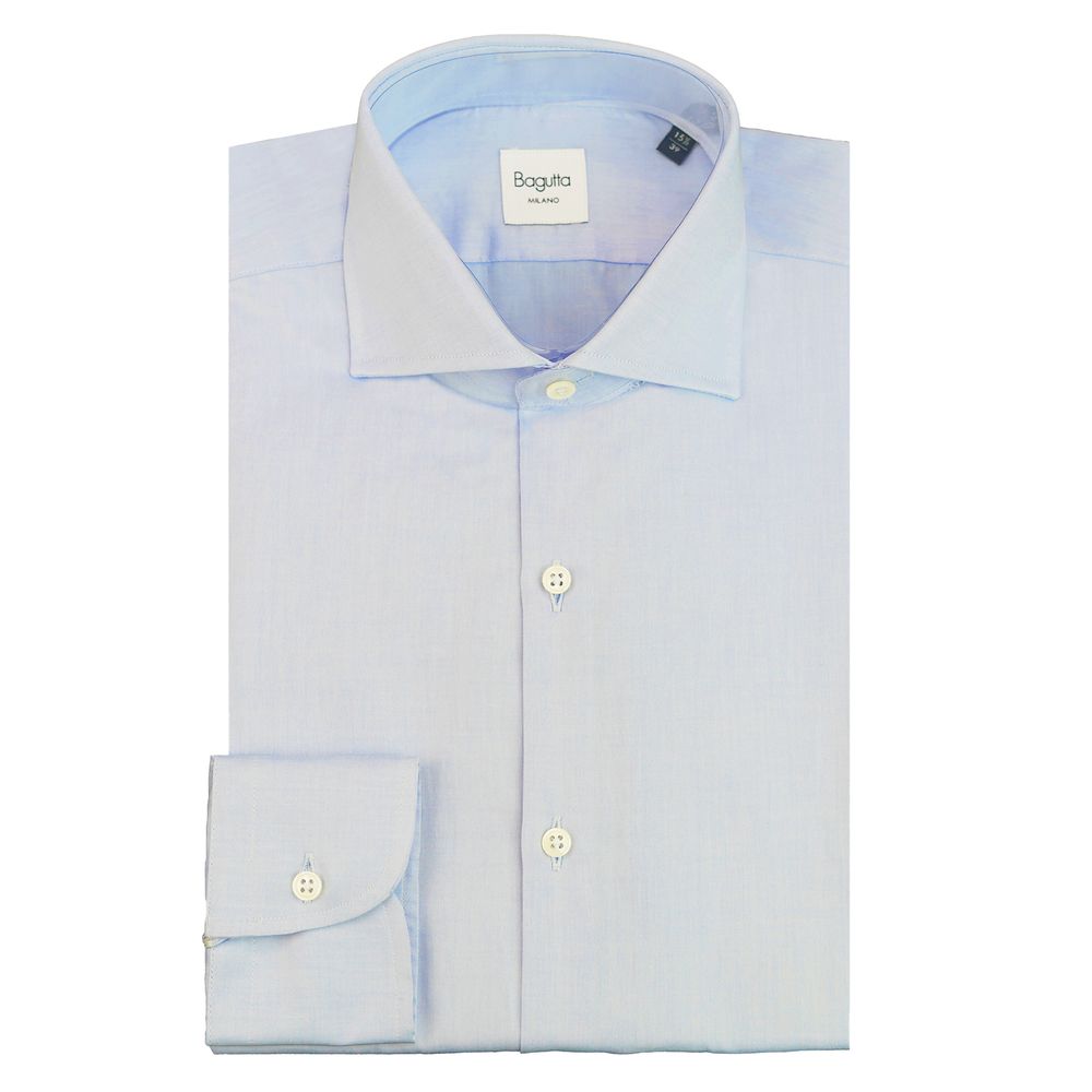 Bagutta light blue cotton shirt for men